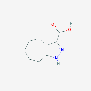 molecular formula C9H12N2O2 B1297323 1,4,5,6,7,8-六氢环庚[c]吡唑-3-羧酸 CAS No. 856256-63-8