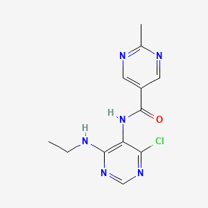 N-(4-chloro-6-(ethylamino)pyrimidin-5-yl)-2-methylpyrimidine-5-carboxamide