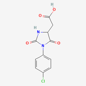 molecular formula C11H9ClN2O4 B1297329 [1-(4-Chloro-phenyl)-2,5-dioxo-imidazolidin-4-yl]-acetic acid CAS No. 62848-53-7