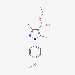 molecular formula C15H18N2O3 B1297337 1-(4-甲氧基苯基)-3,5-二甲基-1H-吡唑-4-羧酸乙酯 CAS No. 849416-70-2