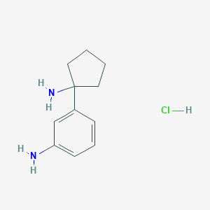 3-(1-Aminocyclopentyl)aniline hydrochloride