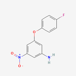 molecular formula C12H9FN2O3 B1297369 3-(4-氟苯氧基)-5-硝基苯胺 CAS No. 208122-60-5