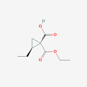 Rel-(1R,2S)-2-ethyl-1-(ethoxycarbonyl)cyclopropane-1-carboxylic acid