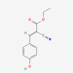 molecular formula C12H11NO3 B1297372 (E)-乙烯基2-氰基-3-(4-羟基苯基)丙烯酸酯 CAS No. 6935-44-0