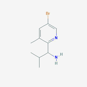 1-(5-Bromo-3-methylpyridin-2-yl)-2-methylpropan-1-amine