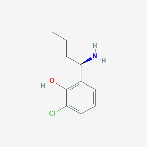 molecular formula C10H14ClNO B12973974 (R)-2-(1-Aminobutyl)-6-chlorophenol 