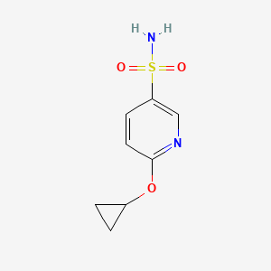 molecular formula C8H10N2O3S B12973987 6-Cyclopropoxypyridine-3-sulfonamide 