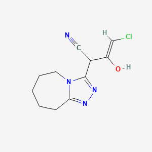 4-Chloro-3-hydroxy-2-(6,7,8,9-tetrahydro-5H-[1,2,4]triazolo[4,3-a]azepin-3-yl)but-3-enenitrile