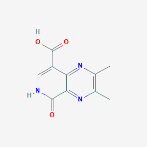 molecular formula C10H9N3O3 B12974145 2,3-Dimethyl-5-oxo-5,6-dihydropyrido[3,4-b]pyrazine-8-carboxylic acid 