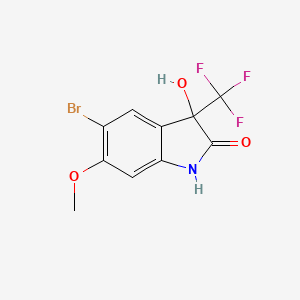 3-Hydroxy-3-(trifluoromethyl)-5-bromo-6-methoxy-1H-indole-2(3H)-one