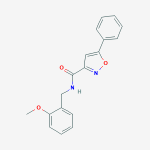 B129747 N-[(2-methoxyphenyl)methyl]-5-phenyl-1,2-oxazole-3-carboxamide CAS No. 148465-45-6