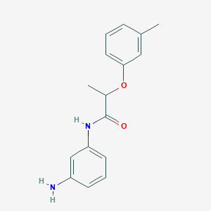 molecular formula C16H18N2O2 B1297483 N-(3-氨基苯基)-2-(3-甲基苯氧基)丙酰胺 CAS No. 954269-69-3