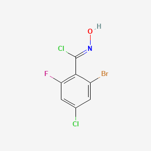 2-Bromo-4-chloro-6-fluoro-N-hydroxybenzimidoyl chloride