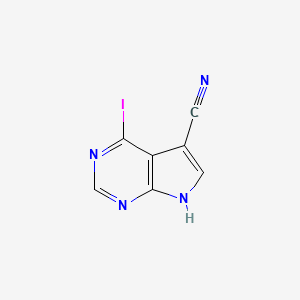 4-Iodo-7H-pyrrolo[2,3-d]pyrimidine-5-carbonitrile