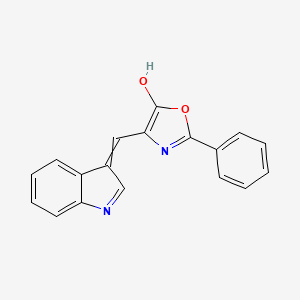 molecular formula C18H12N2O2 B1297486 5(4H)-恶唑啉-4-(1H-吲哚-3-基亚甲基)-2-苯基- CAS No. 102913-26-8