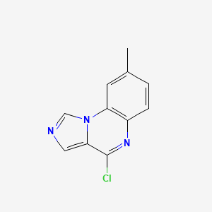 molecular formula C11H8ClN3 B12974907 4-Chloro-8-methylimidazo[1,5-a]quinoxaline 