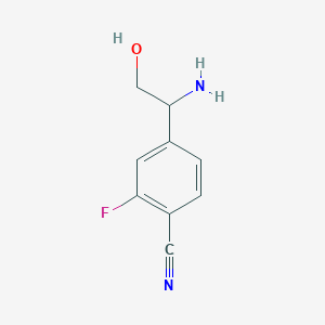 4-(1-Amino-2-hydroxyethyl)-2-fluorobenzonitrile