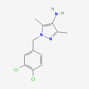molecular formula C12H13Cl2N3 B1297573 1-(3,4-二氯苄基)-3,5-二甲基-1H-吡唑-4-胺 CAS No. 514800-76-1
