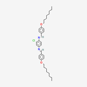 molecular formula C36H47ClN2O2 B1297576 1,4-苯二胺，2-氯-N,N'-双[[4-(辛氧基)苯基]亚甲基]- CAS No. 26456-28-0