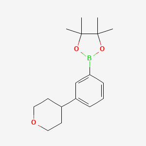 4,4,5,5-Tetramethyl-2-(3-(tetrahydro-2H-pyran-4-yl)phenyl)-1,3,2-dioxaborolane