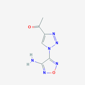 B1297579 1-[1-(4-Amino-1,2,5-oxadiazol-3-yl)-1H-1,2,3-triazol-4-yl]ethanone CAS No. 447409-41-8