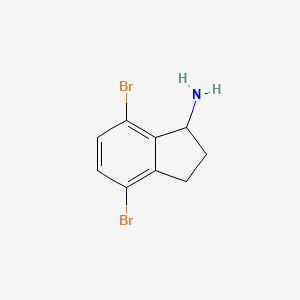 4,7-Dibromo-2,3-dihydro-1H-inden-1-amine