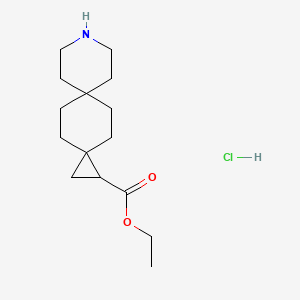 Ethyl 9-azadispiro[2.2.56.23]tridecane-1-carboxylate hydrochloride