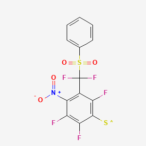 (3-(Difluoro(phenylsulfonyl)methyl)-2,5,6-trifluoro-4-nitrophenyl)-l1-sulfane