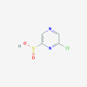 molecular formula C4H3ClN2O2S B12975909 6-Chloropyrazine-2-sulfinic acid 