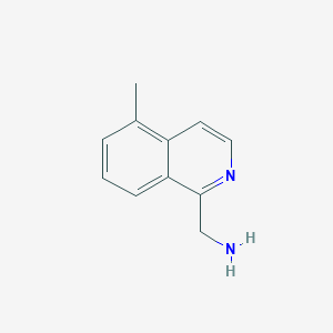 molecular formula C11H12N2 B12975915 (5-Methylisoquinolin-1-yl)methanamine 