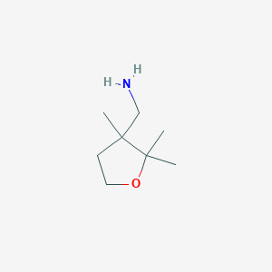 molecular formula C8H17NO B12975924 (2,2,3-Trimethyltetrahydrofuran-3-yl)methanamine 