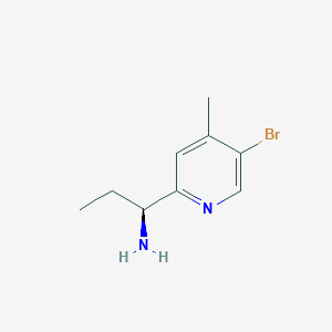 molecular formula C9H13BrN2 B12975926 (S)-1-(5-Bromo-4-methylpyridin-2-yl)propan-1-amine 