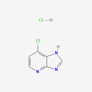 molecular formula C6H5Cl2N3 B12975970 7-Chloro-3H-imidazo[4,5-b]pyridine hydrochloride 