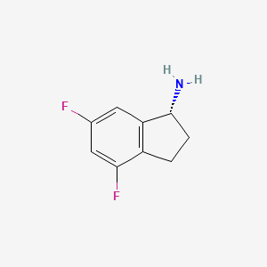 molecular formula C9H9F2N B12975989 (R)-4,6-Difluoro-2,3-dihydro-1H-inden-1-amine 