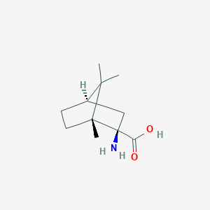 molecular formula C11H19NO2 B12975997 (1R,2R,4R)-2-Amino-1,7,7-trimethylbicyclo[2.2.1]heptane-2-carboxylic acid 