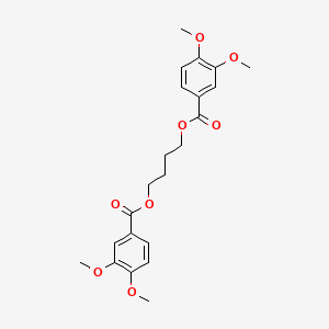 molecular formula C22H26O8 B12976005 Butane-1,4-diyl bis(3,4-dimethoxybenzoate) 