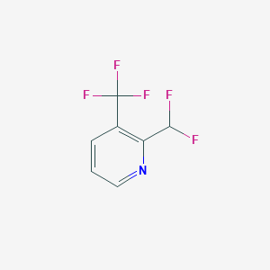 molecular formula C7H4F5N B12976061 2-(Difluoromethyl)-3-(trifluoromethyl)pyridine 