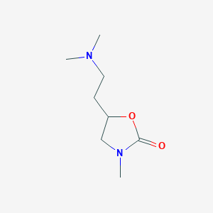 molecular formula C8H16N2O2 B12976086 5-(2-(Dimethylamino)ethyl)-3-methyloxazolidin-2-one 