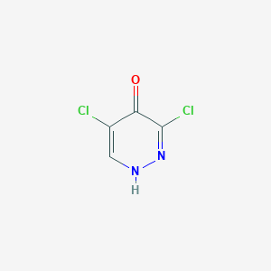 molecular formula C4H2Cl2N2O B12976090 3,5-Dichloropyridazin-4-ol 