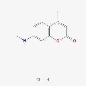 molecular formula C12H14ClNO2 B12976110 7-(Dimethylamino)-4-methyl-2H-chromen-2-one hydrochloride 