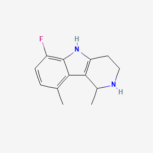 molecular formula C13H15FN2 B12976118 6-Fluoro-1,9-dimethyl-2,3,4,5-tetrahydro-1H-pyrido[4,3-b]indole 