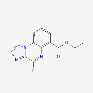 molecular formula C13H10ClN3O2 B12976174 Ethyl 4-chloroimidazo[1,2-a]quinoxaline-6-carboxylate 