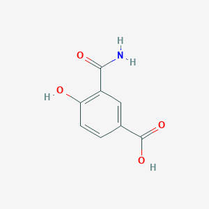 molecular formula C8H7NO4 B12976196 3-Carbamoyl-4-hydroxybenzoic acid 