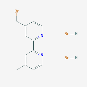 molecular formula C12H13Br3N2 B12976212 4-(Bromomethyl)-4'-methyl-2,2'-bipyridine dihydrobromide 