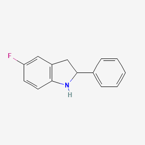 molecular formula C14H12FN B12976231 5-Fluoro-2-phenylindoline 