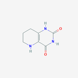 molecular formula C7H9N3O2 B12976239 5,6,7,8-Tetrahydropyrido[3,2-d]pyrimidine-2,4(1H,3H)-dione 