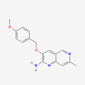 3-((4-Methoxybenzyl)oxy)-7-methyl-1,6-naphthyridin-2-amine