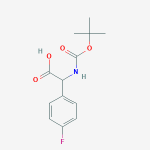 B129763 [(Tert-butoxycarbonyl)amino](4-fluorophenyl)acetic acid CAS No. 142121-93-5