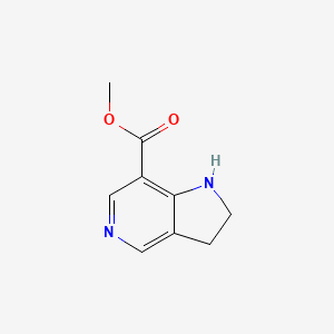 molecular formula C9H10N2O2 B12976307 Methyl 2,3-dihydro-1H-pyrrolo[3,2-c]pyridine-7-carboxylate 