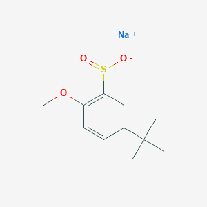 molecular formula C11H15NaO3S B12976318 Sodium 5-(tert-butyl)-2-methoxybenzenesulfinate 